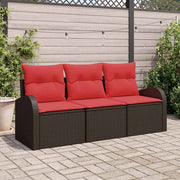 vidaXL Tuin Sofa Set Bruin poly rattan