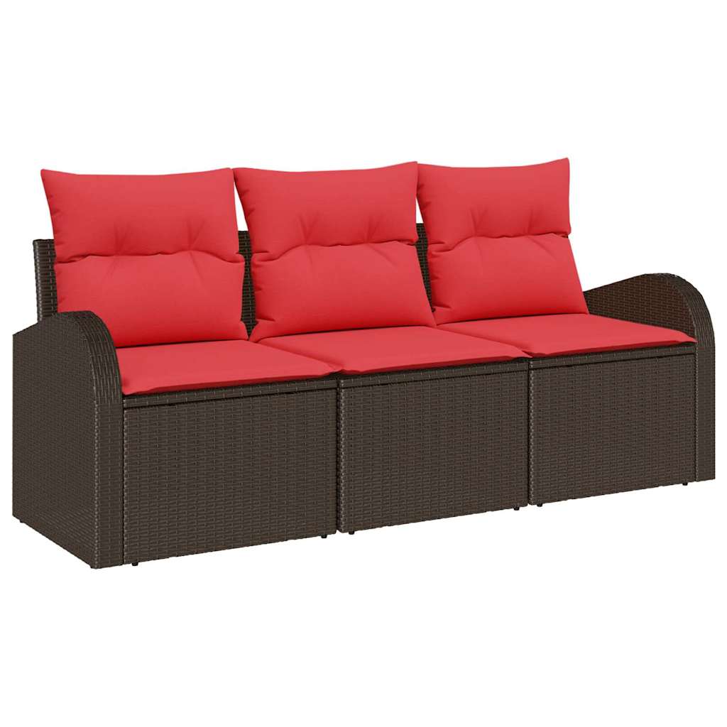 vidaXL Tuin Sofa Set Bruin poly rattan