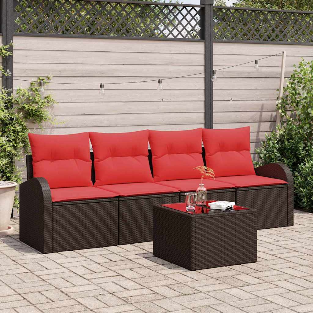 vidaXL Tuin Sofa Set Bruin 55 x 55 x 37 cm poly rattan