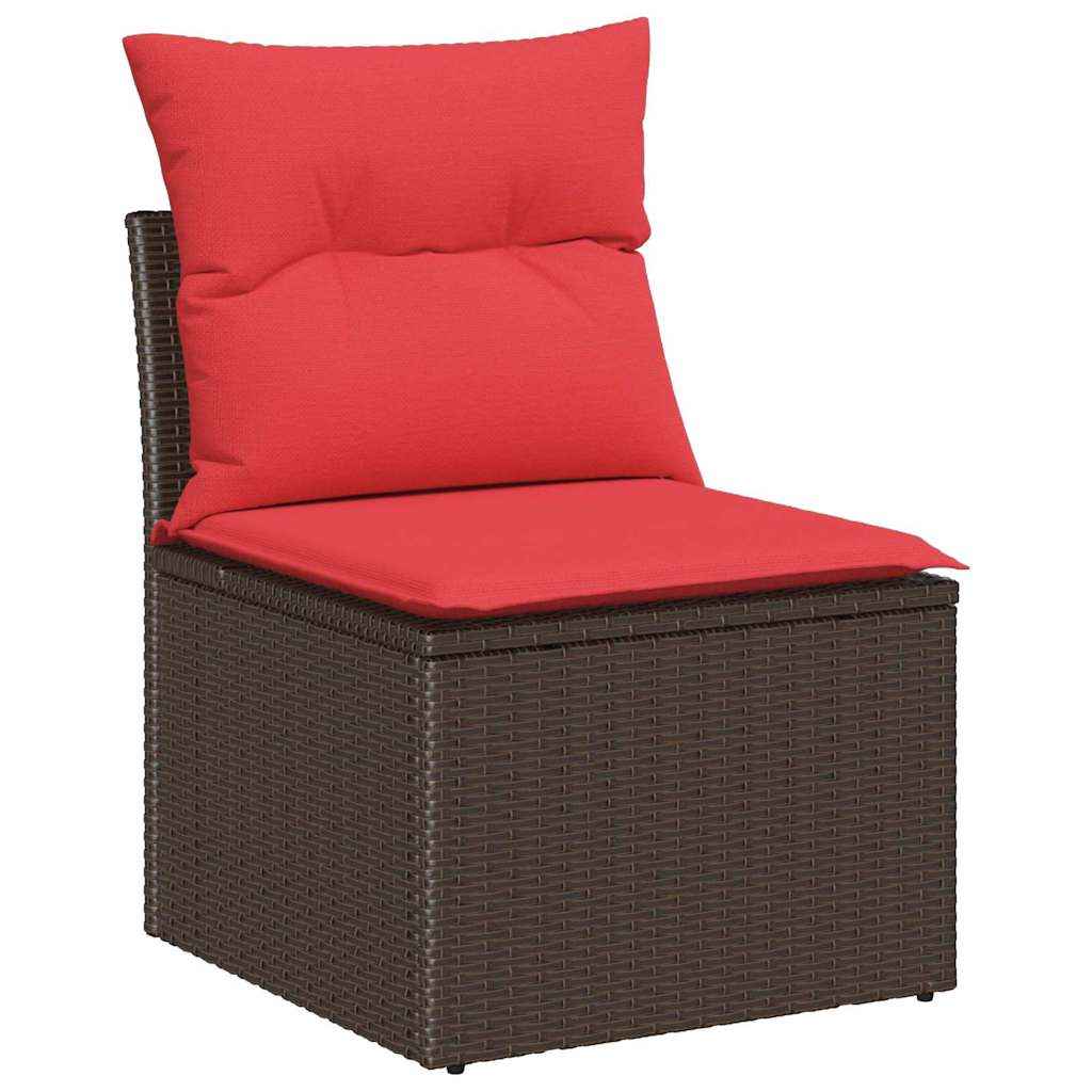 vidaXL Tuin Sofa Set met kussen 8 pcs Bruin poly rattan