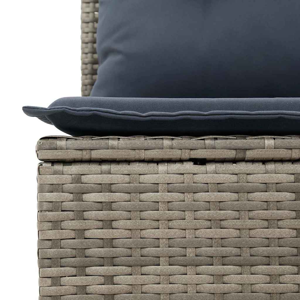 vidaXL Tuinbankenset 7 st Grijs poly rattan