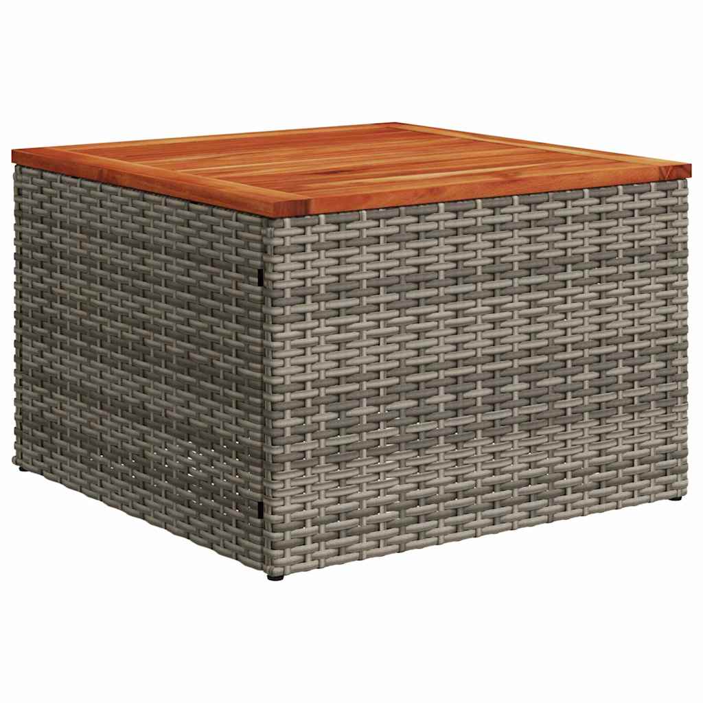 vidaXL Tuinbankenset met kussen 8 pcs Grijs poly rattan