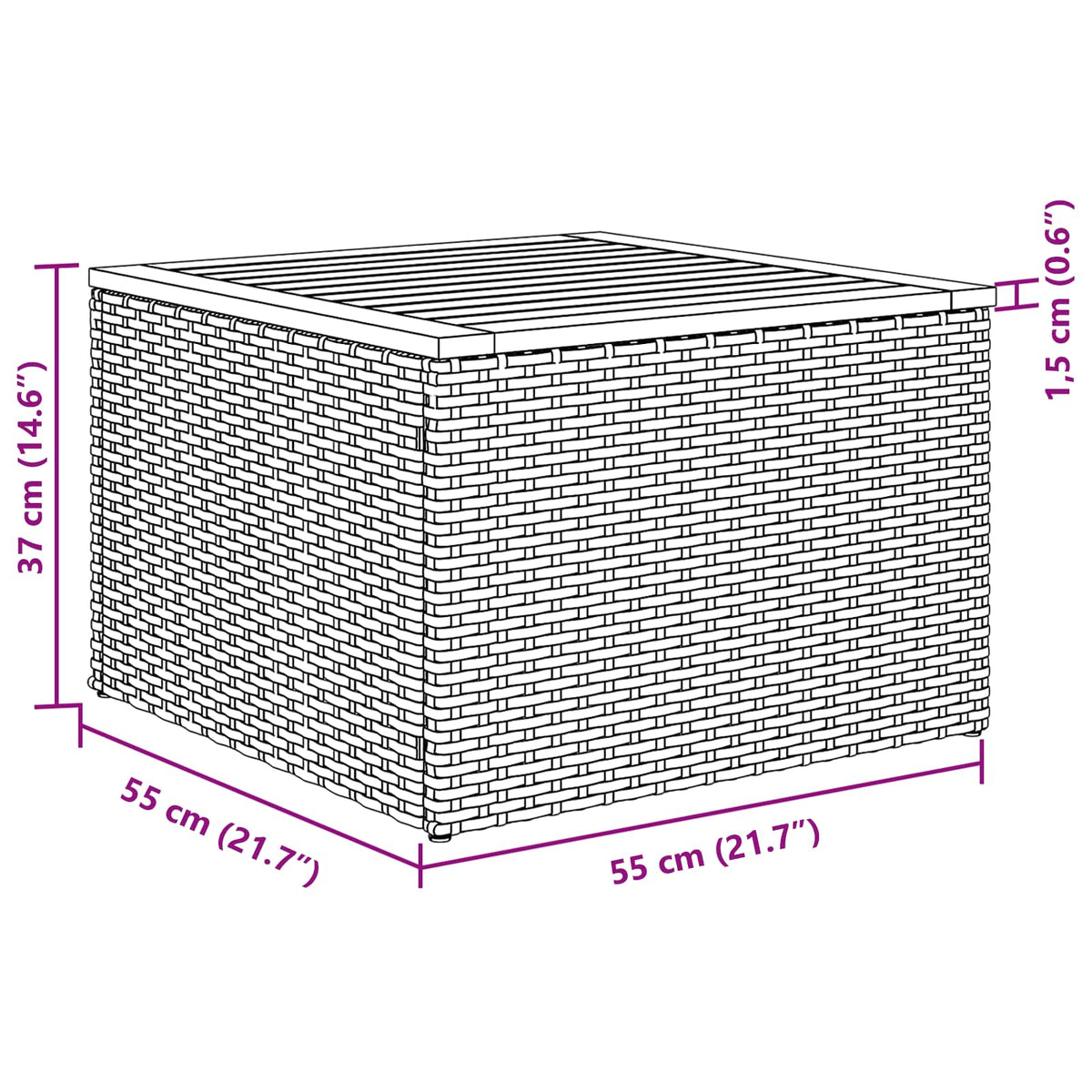 vidaXL Tuinbankenset met kussen 11 pcs Zwart poly rattan