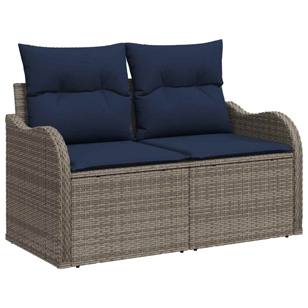 vidaXL Tuin Sofa Set 8 st Grijs poly rattan
