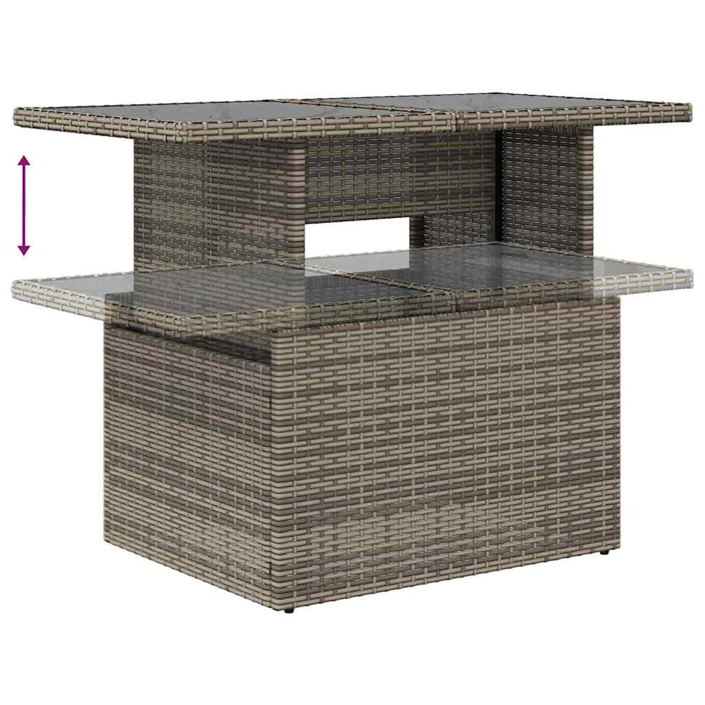 vidaXL Tuin Sofa Set 8 st Grijs poly rattan