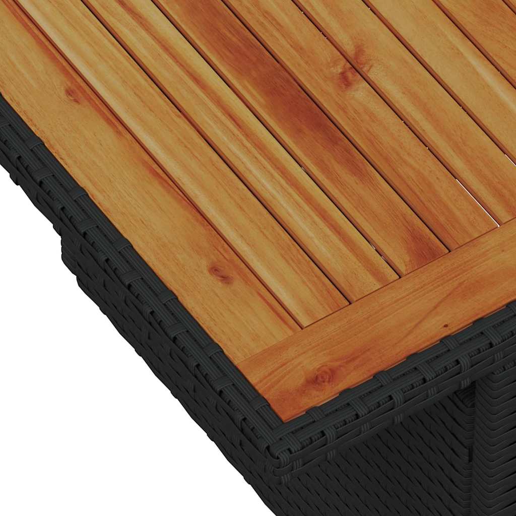 vidaXL Tuin Eetset met kussen 6 pcs Zwart en Blauwgroen