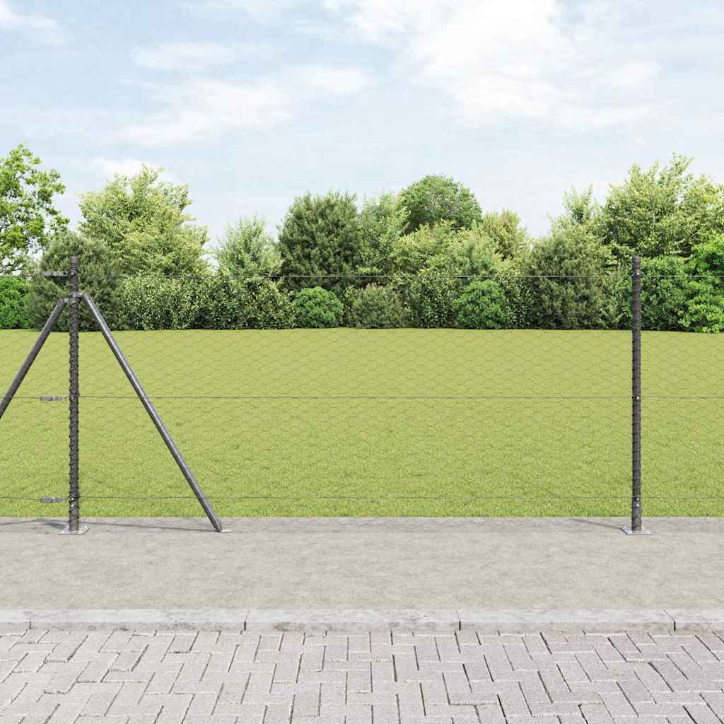 vidaXL Hexagon Hek Groen 0.4x10 m Staal
