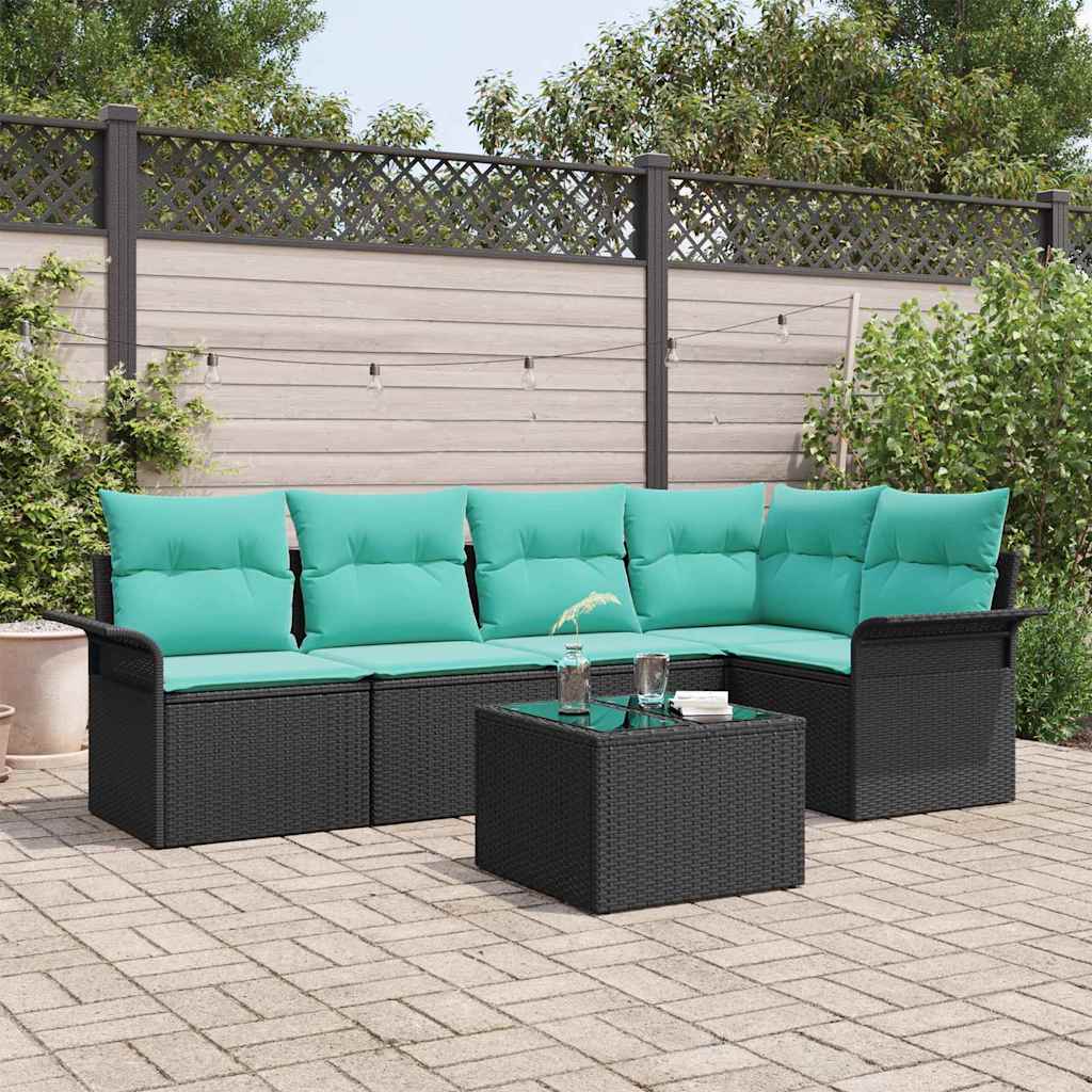 vidaXL Tuin Sofa Set met opslag 5 pcs Bruin poly rattan