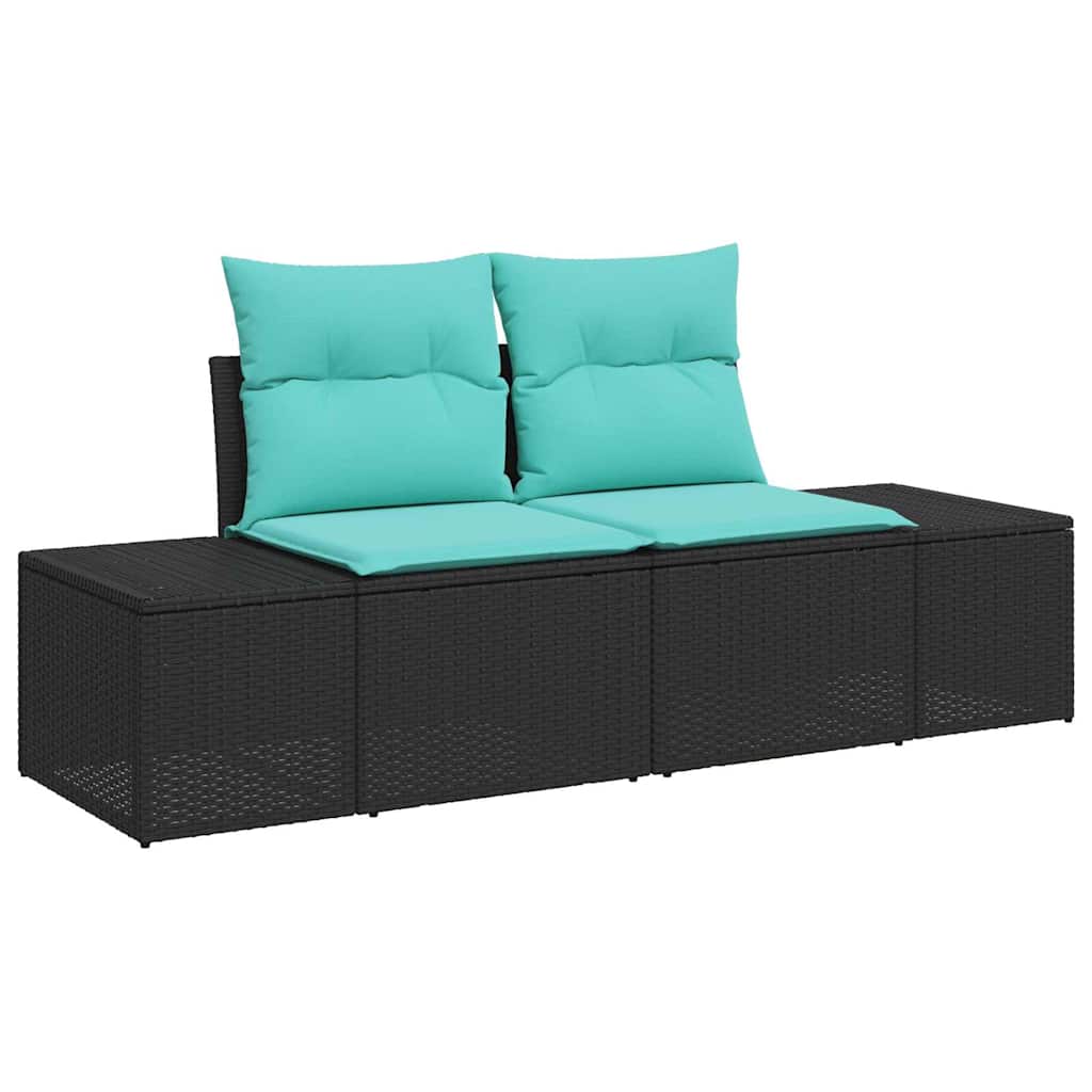 vidaXL Tuin Sofa Set 8 st Beige en Rood poly rattan