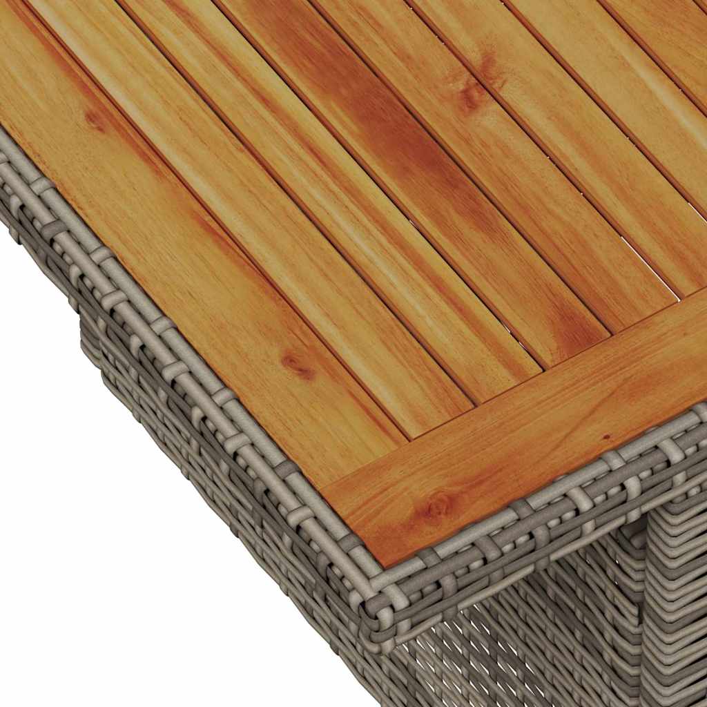 vidaXL Tuin Sofa Set met opslag 9 pcs Grijs Poly riet