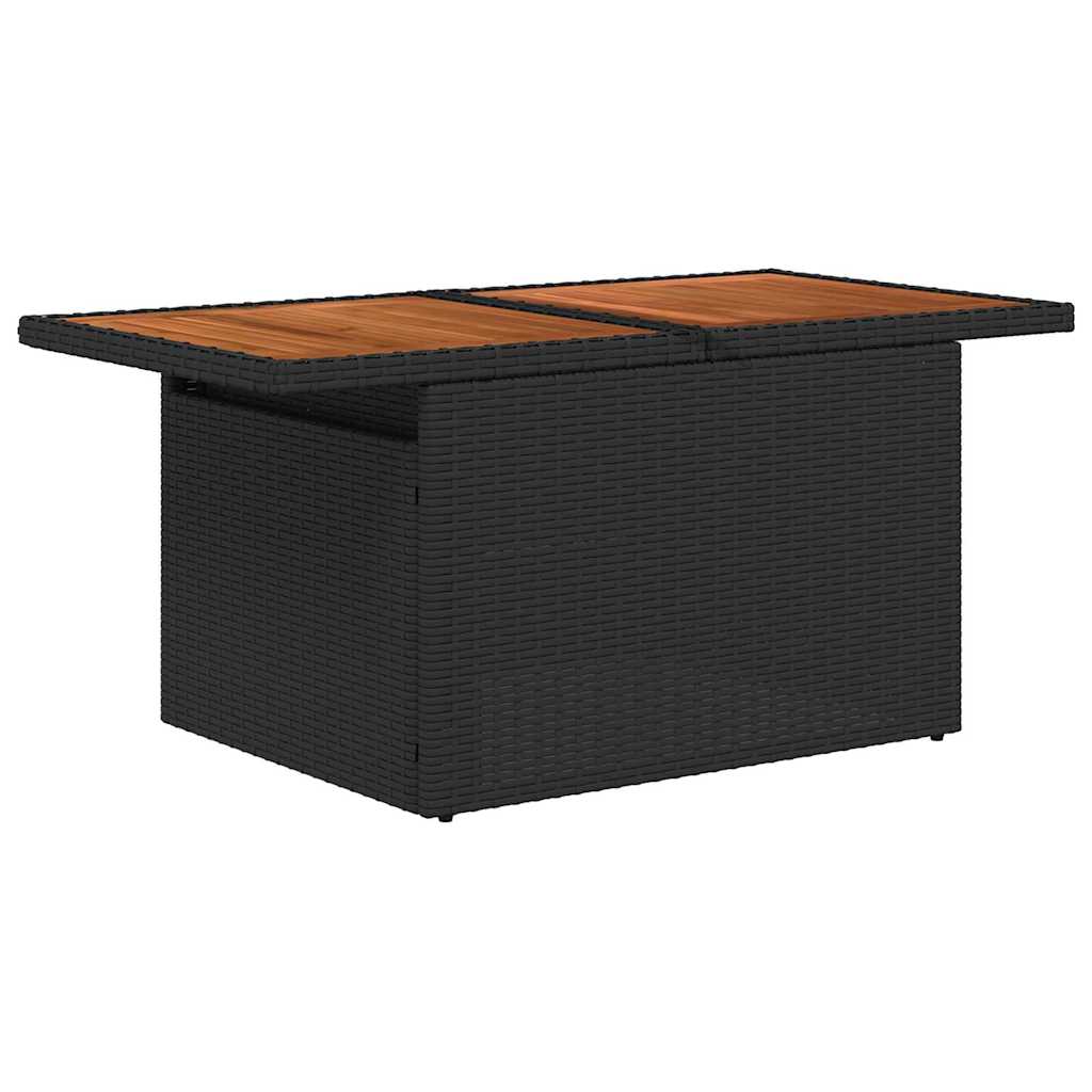 vidaXL Tuin Sofa Set 6 st Zwart Poly riet