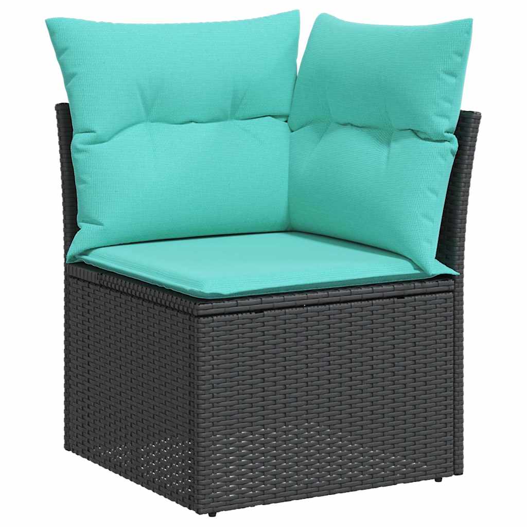 vidaXL Tuin Sofa Set 11 st Zwart Poly riet