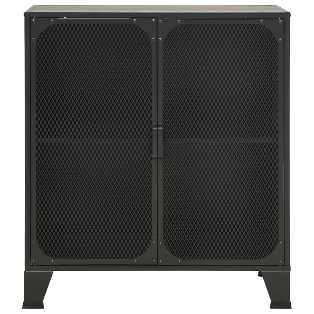 vidaXL Opbergkast 72x36x82 cm metaal en MDF rustiek bruin