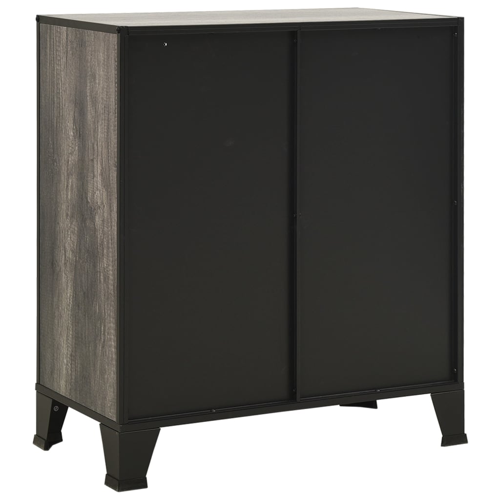 vidaXL Opbergkast 72x36x82 cm metaal en MDF rustiek bruin