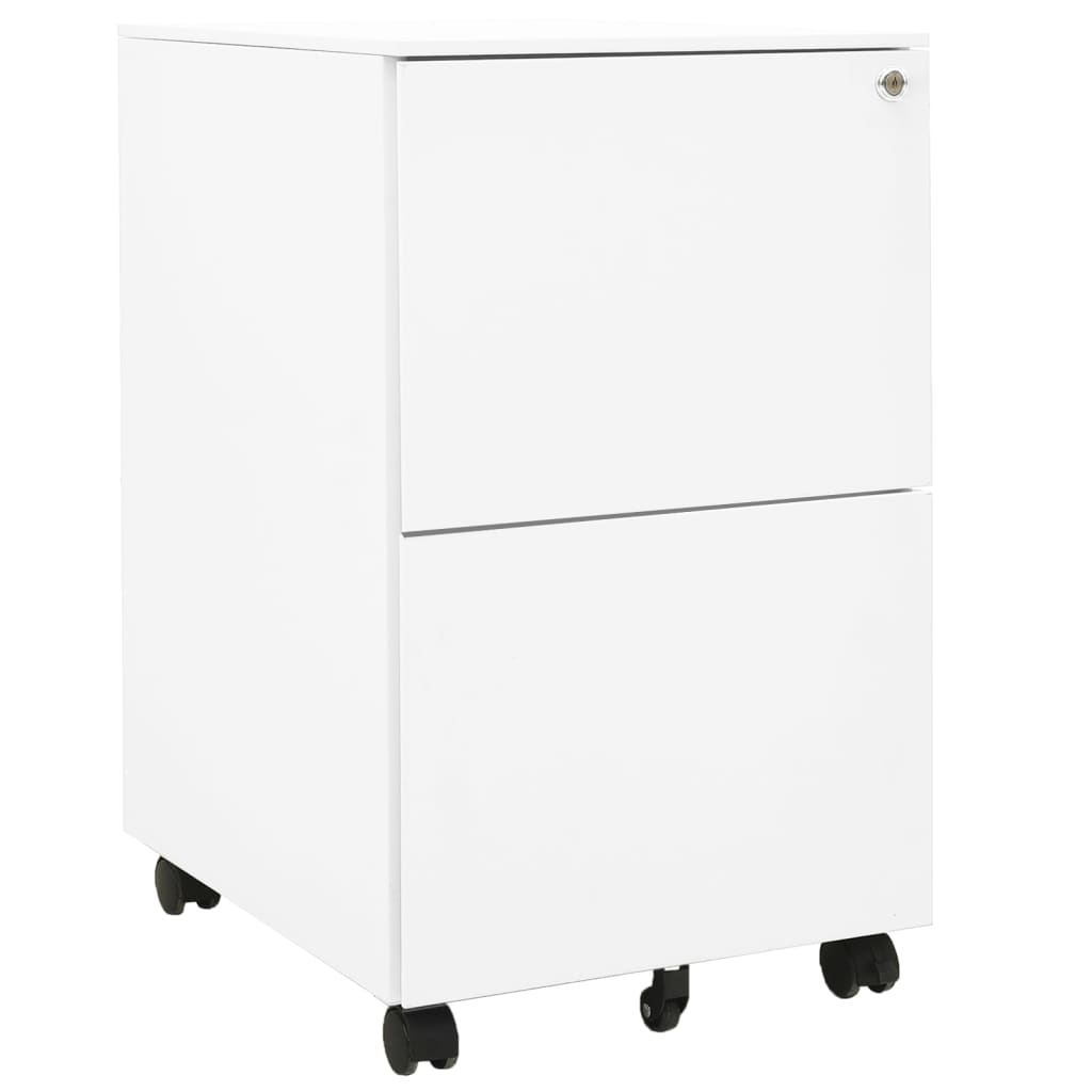 vidaXL Ladeblok verrijdbaar 39x45x67 cm staal antracietkleurig - Aashly