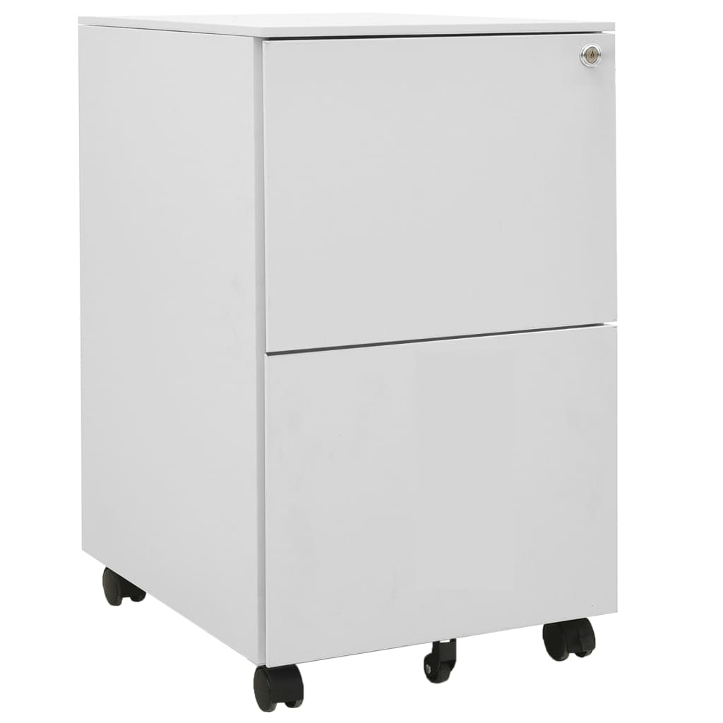 vidaXL Ladeblok verrijdbaar 39x45x67 cm staal antracietkleurig - Aashly