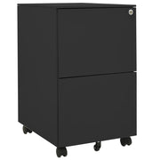 vidaXL Ladeblok verrijdbaar 39x45x67 cm staal antracietkleurig - Aashly