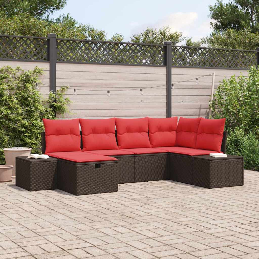 vidaXL Bankstel 4 st poly rattan