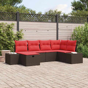 vidaXL Bankstel 4 st poly rattan
