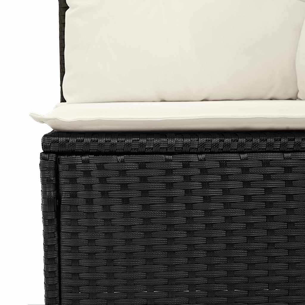 vidaXL Tuin Sofa Set 7 pcs Zwart poly rattan