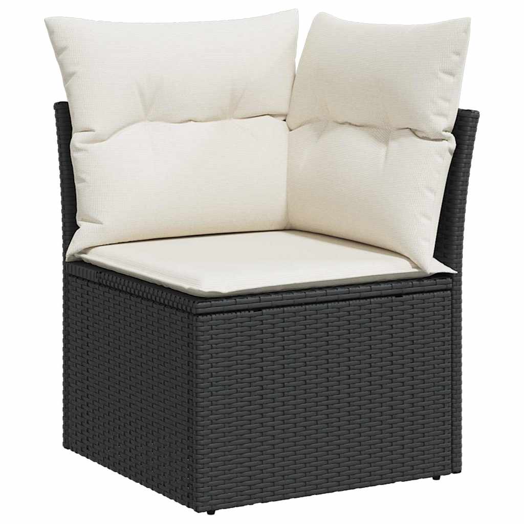 vidaXL Tuin Sofa Set 7 pcs Zwart poly rattan
