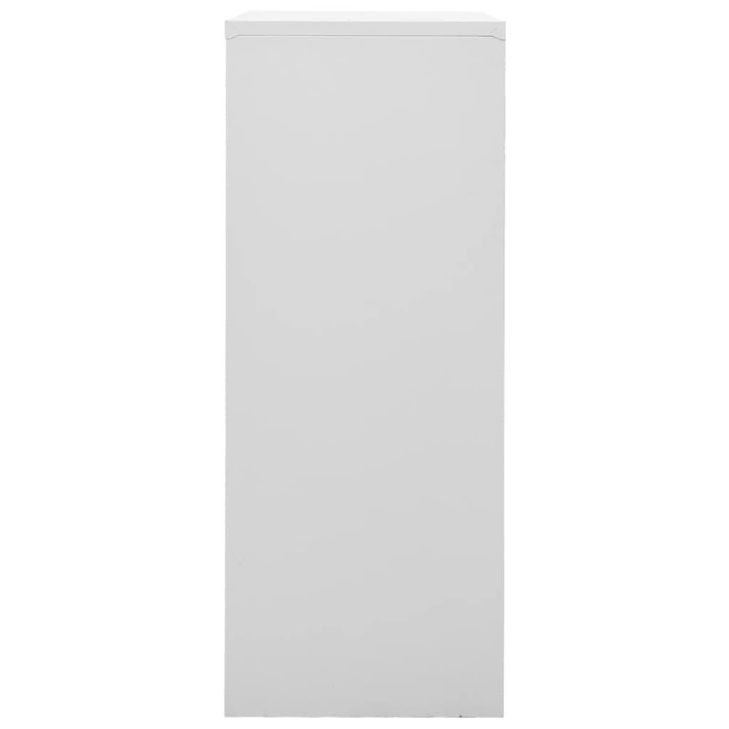 vidaXL Kantoorkast 90x40x102 cm staal lichtgrijs - Aashly