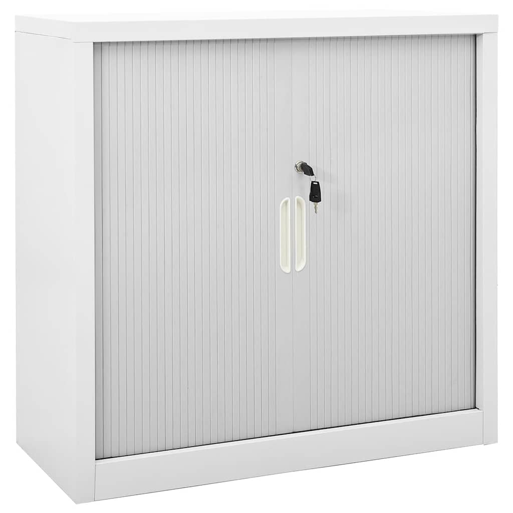 vidaXL Roldeurkast 90x40x90 cm staal zwart - Aashly