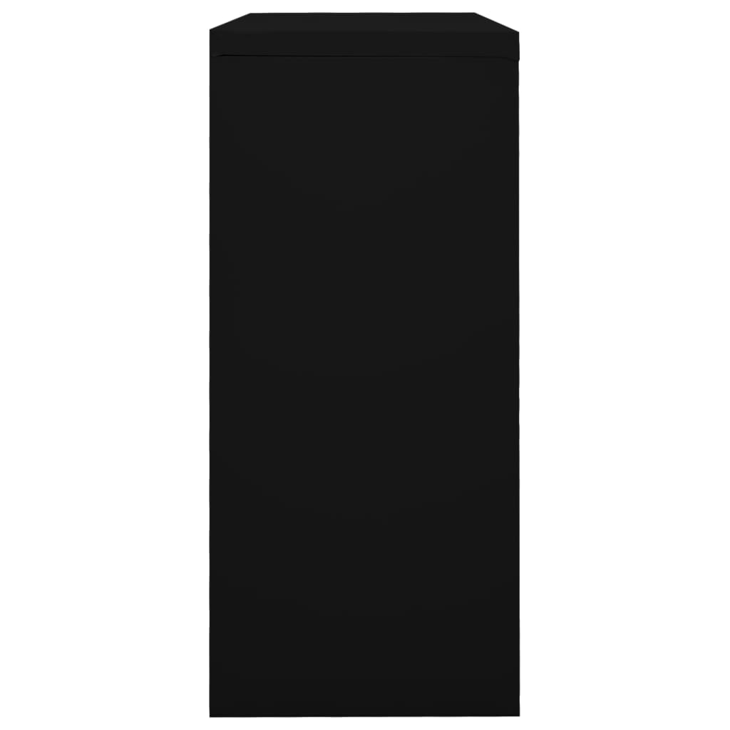 vidaXL Roldeurkast 90x40x90 cm staal zwart - Aashly