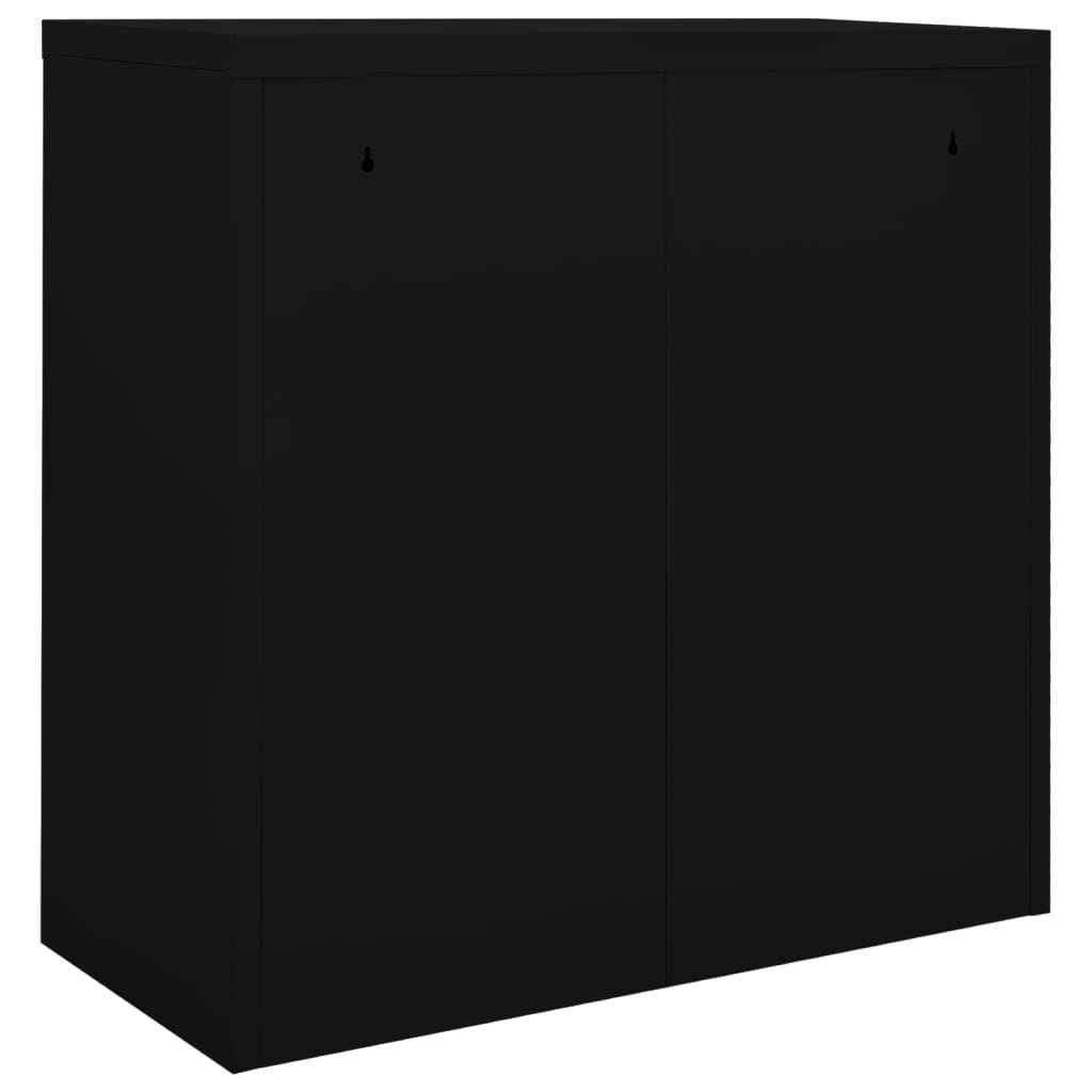 vidaXL Roldeurkast 90x40x90 cm staal zwart - Aashly