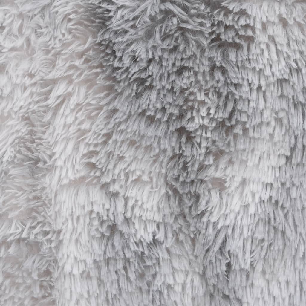 vidaXL Vloerkleed shaggy 170x120 cm grijs