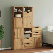 vidaXL Bijzetkasten 5 st ODDA 40x24x79 cm massief grenenhout wit - Aashly