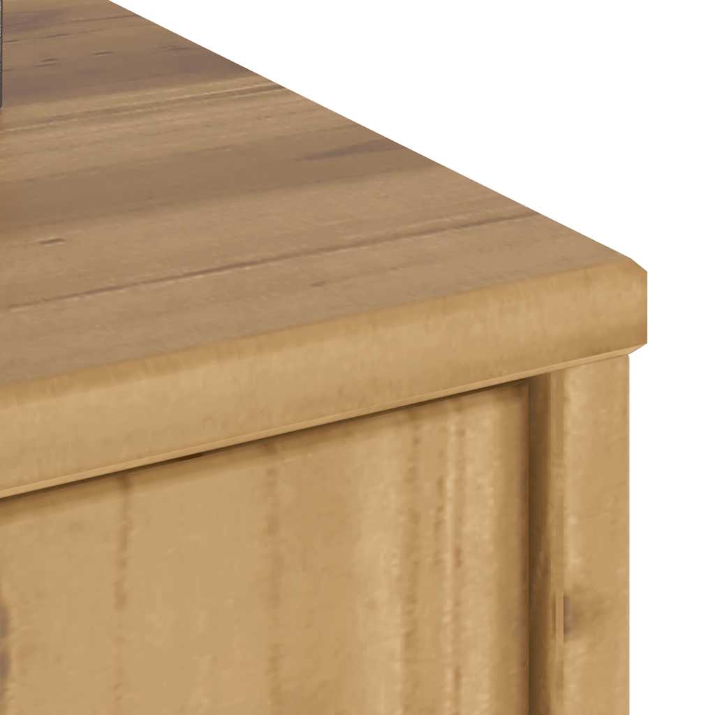 vidaXL Bijzetkasten 5 st ODDA 40x24x79 cm massief grenenhout wit - Aashly