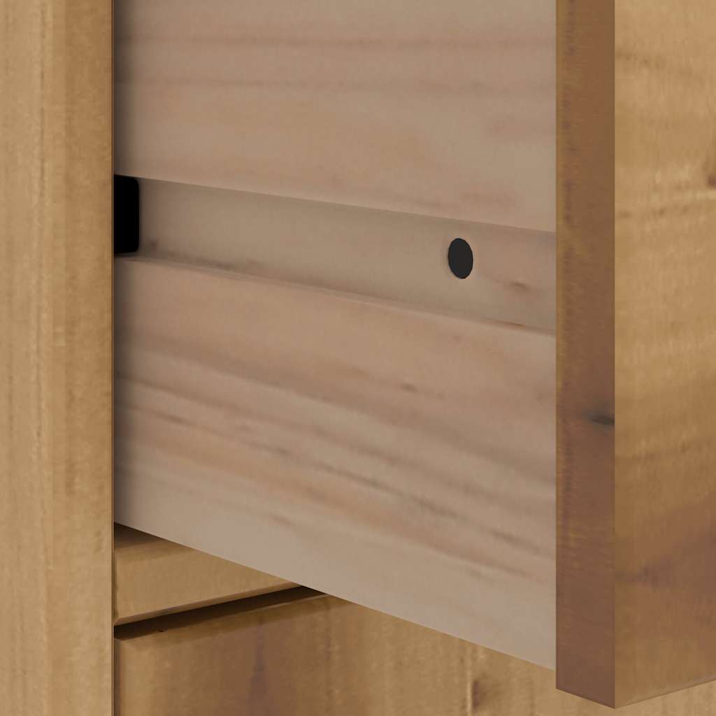 vidaXL Bijzetkasten 5 st ODDA 40x24x79 cm massief grenenhout wit - Aashly