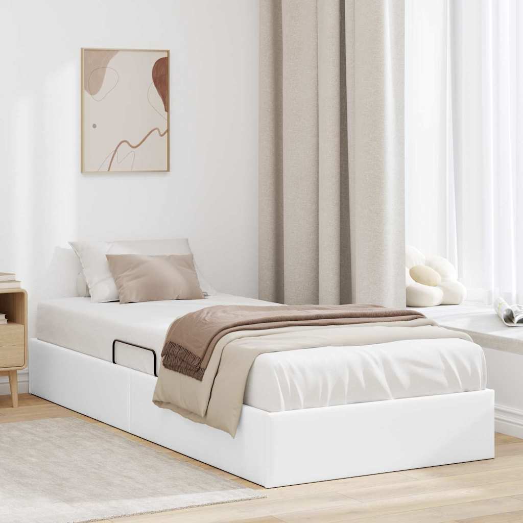 vidaXL Opslag bed met matras Puur Wit 183 x 213 cm Kunstleer