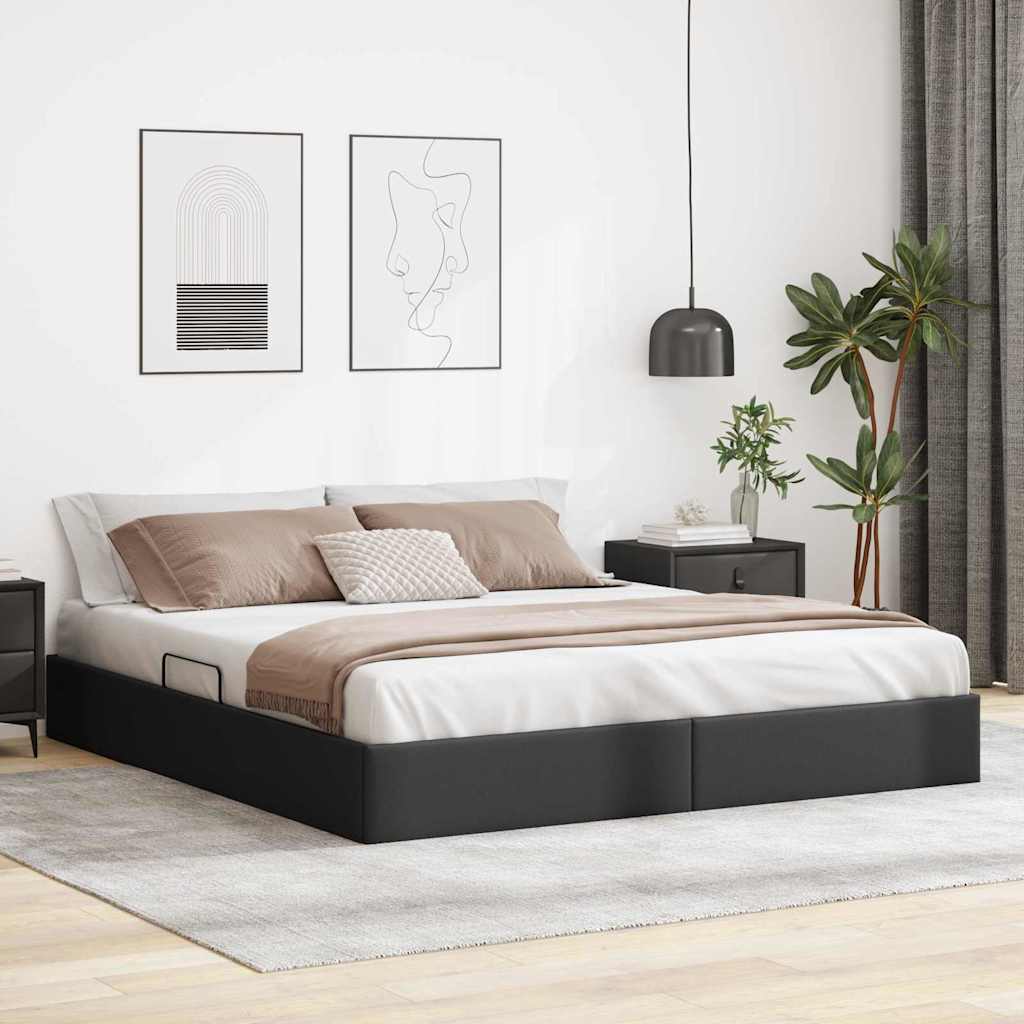 vidaXL Opslag bed met matras Puur Wit 183 x 213 cm Kunstleer