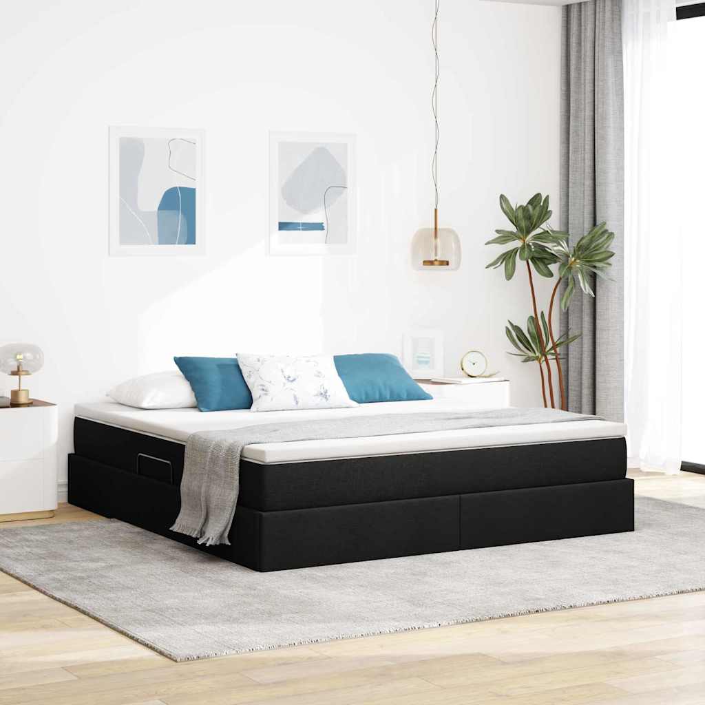 vidaXL Opbergbed met matras Lichtgrijs 120 x 190 cm Polyester