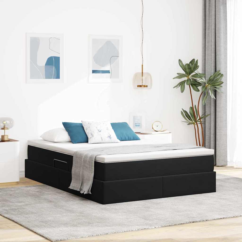vidaXL Opbergbed met matras met matras Lichtgrijs 120 x 190 cm Fluweel