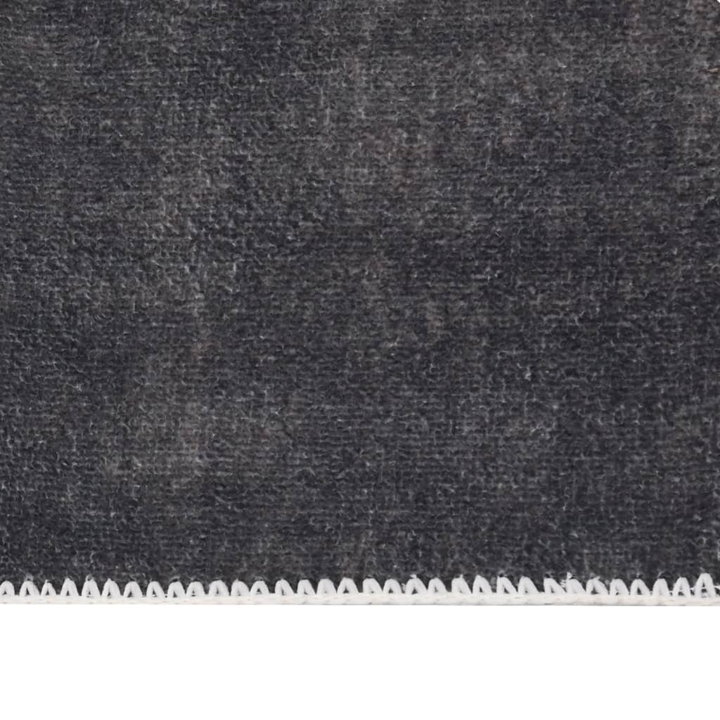 vidaXL Vloerkleed wasbaar opvouwbaar 140x200 cm polyester antraciet