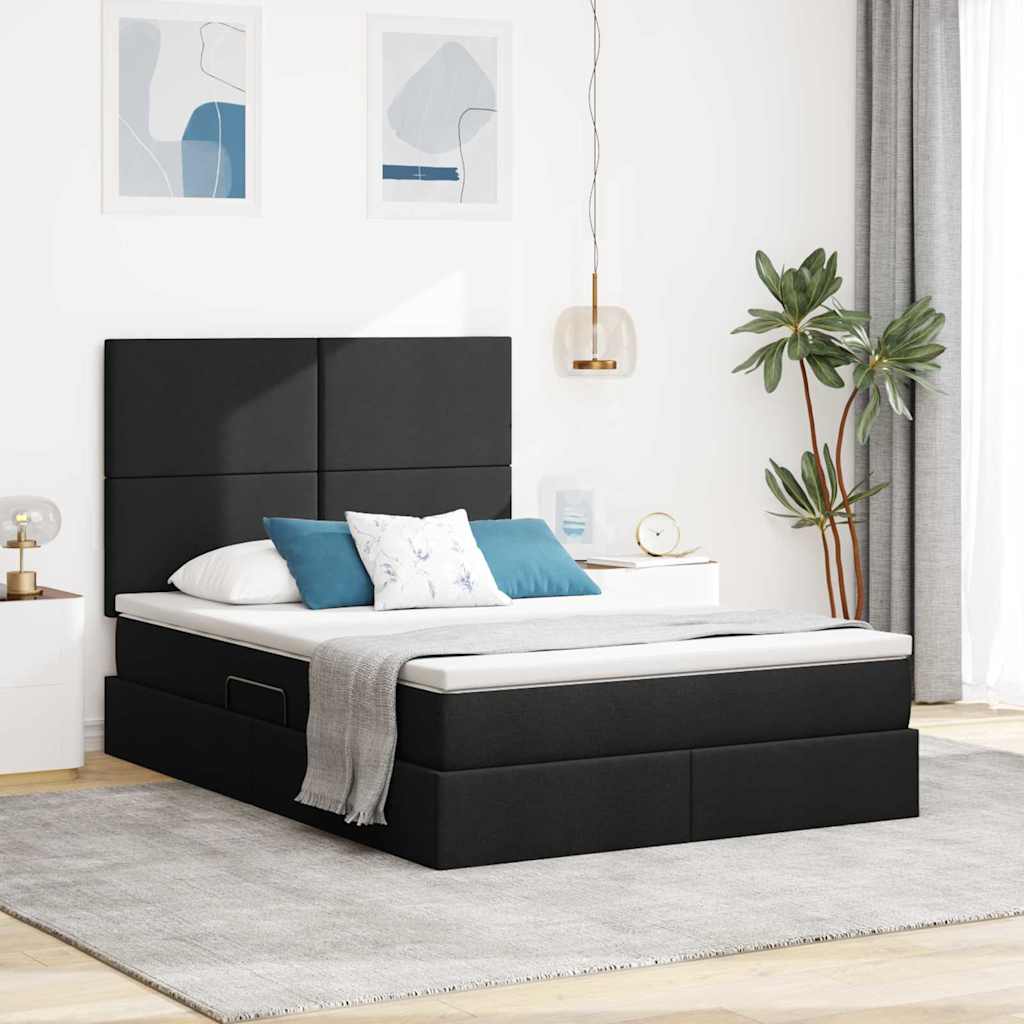 vidaXL Opslag bed met matras Lichtgrijs 120 x 190 cm Nep Leer