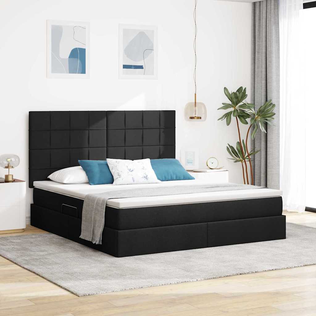 vidaXL Opslag bed met matras Lichtgrijs 120 x 190 cm Nep Leer