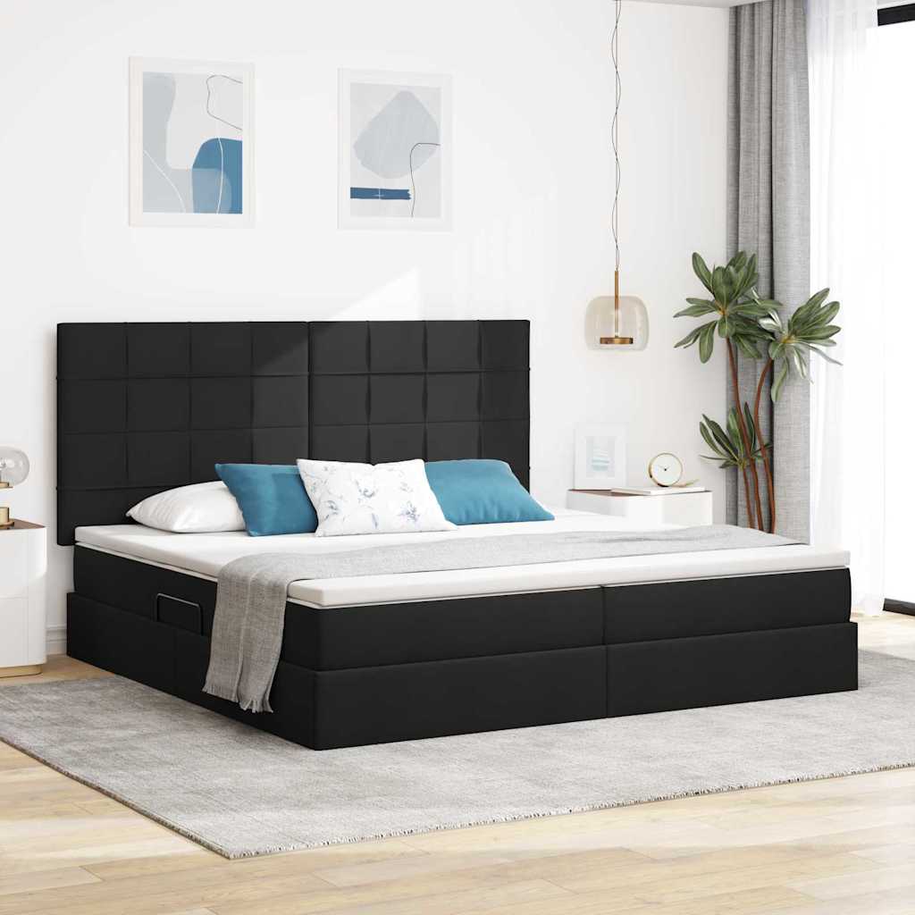 vidaXL Opslag bed met matras Lichtgrijs 120 x 190 cm Nep Leer