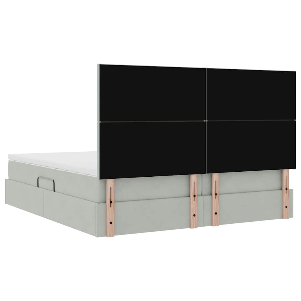 vidaXL Opslag bed met matras Donkergroen 180 x 200 cm Fluweel