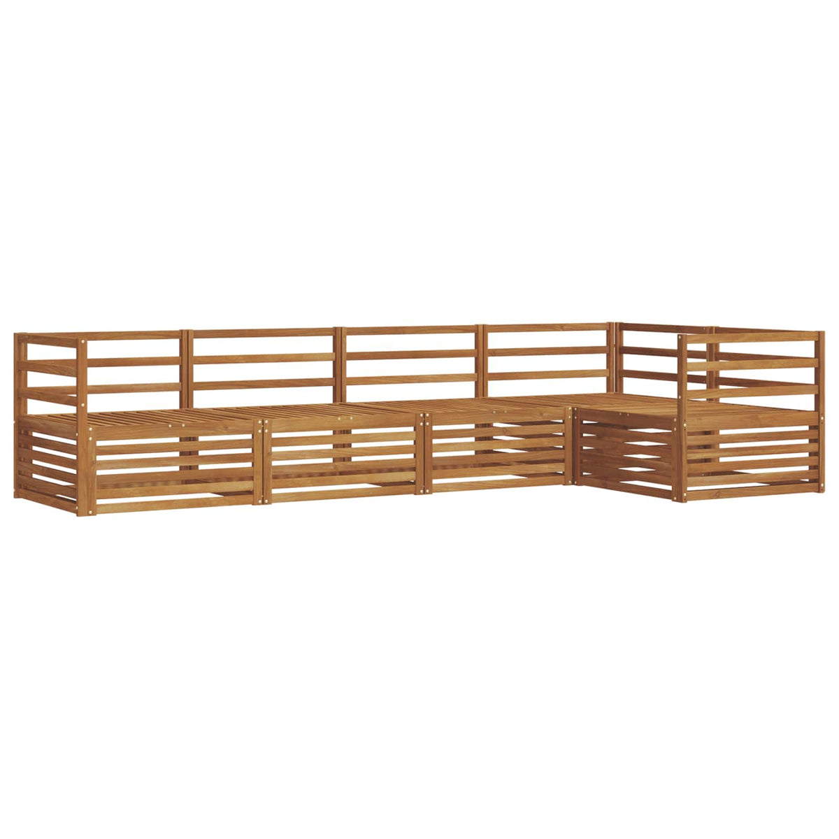 vidaXL Buiten bankenset 5 pcs Naturel Massief Acaciahout