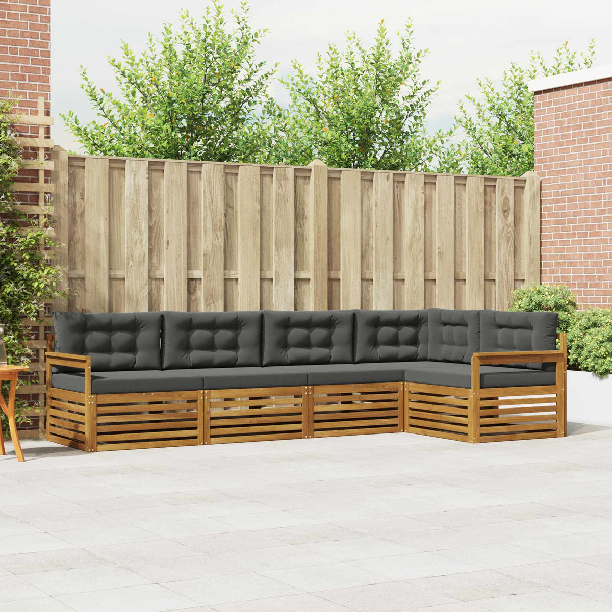 vidaXL Buiten bankenset 5 pcs Naturel Massief Acaciahout