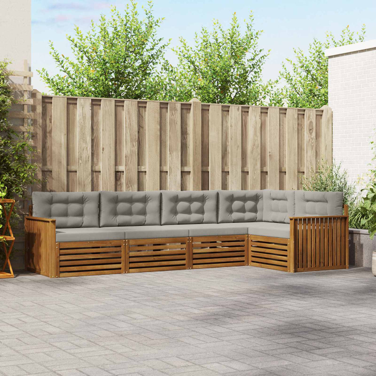 vidaXL Buiten bankenset 5 pcs Naturel Massief Acaciahout