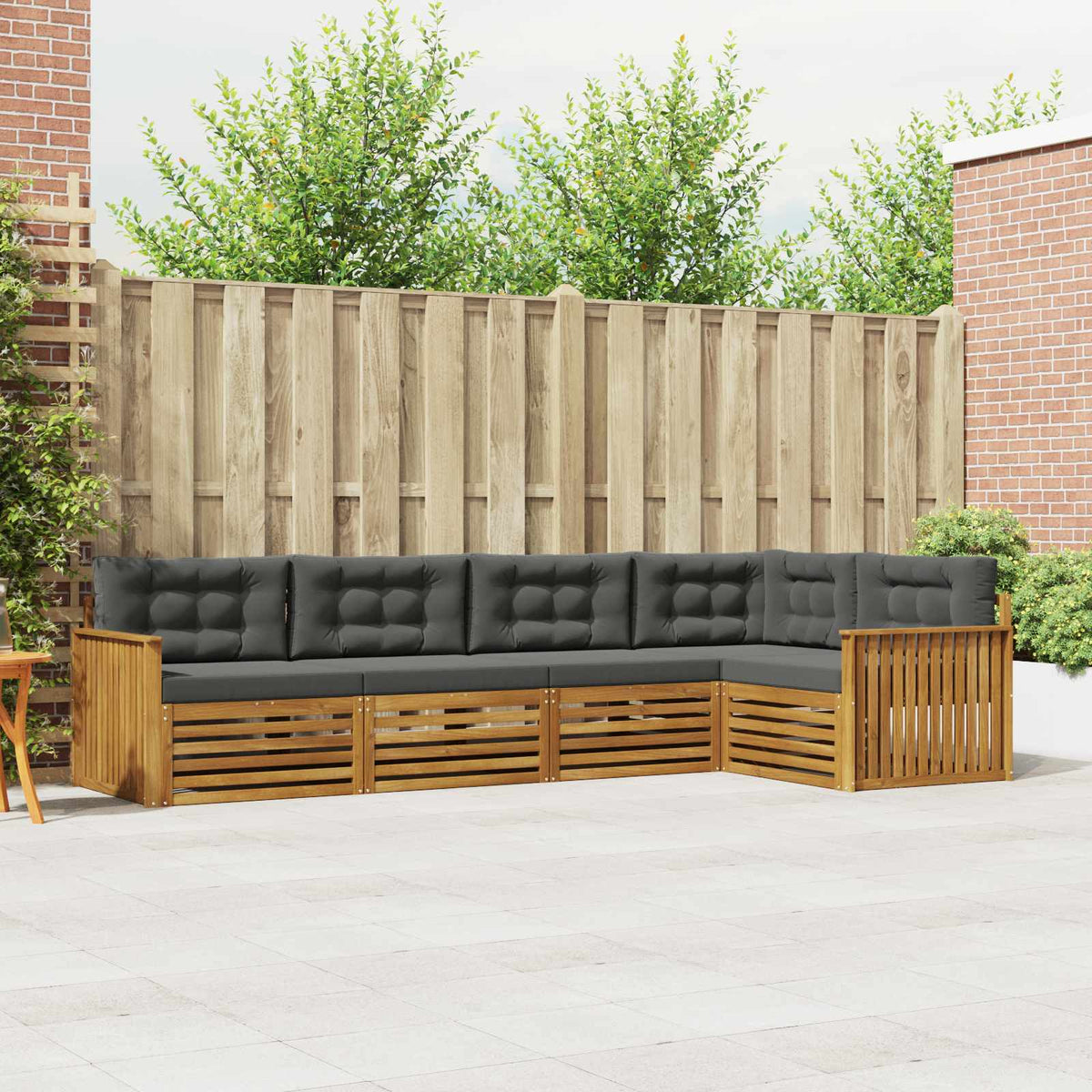 vidaXL Buiten bankenset 5 pcs Naturel Massief Acaciahout