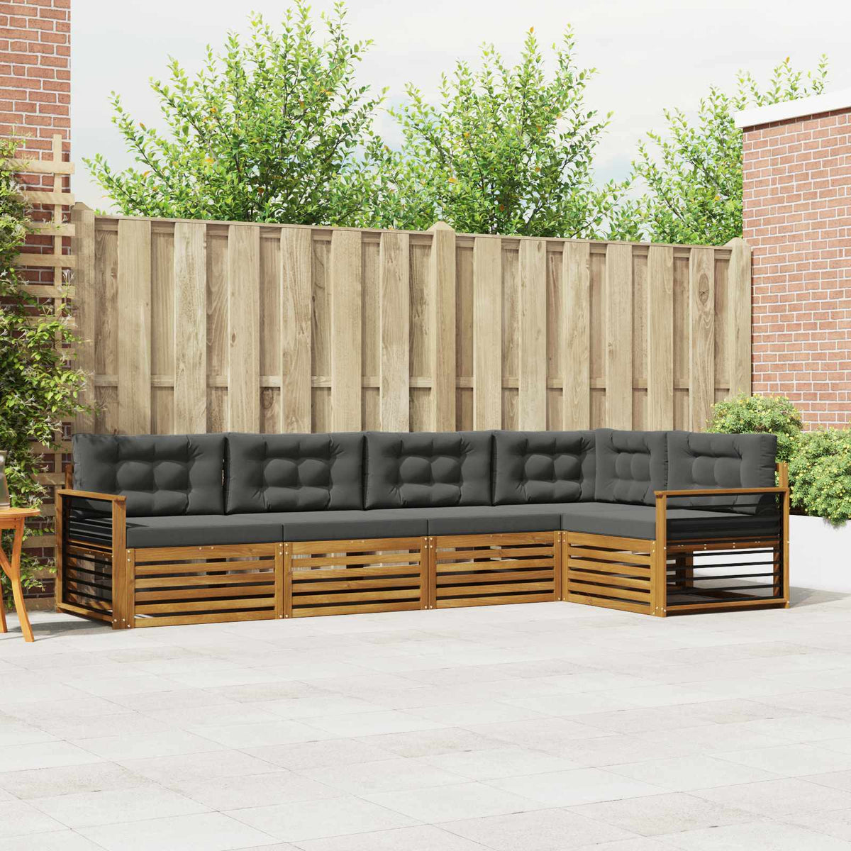 vidaXL Buiten bankenset 5 pcs Naturel Massief Acaciahout