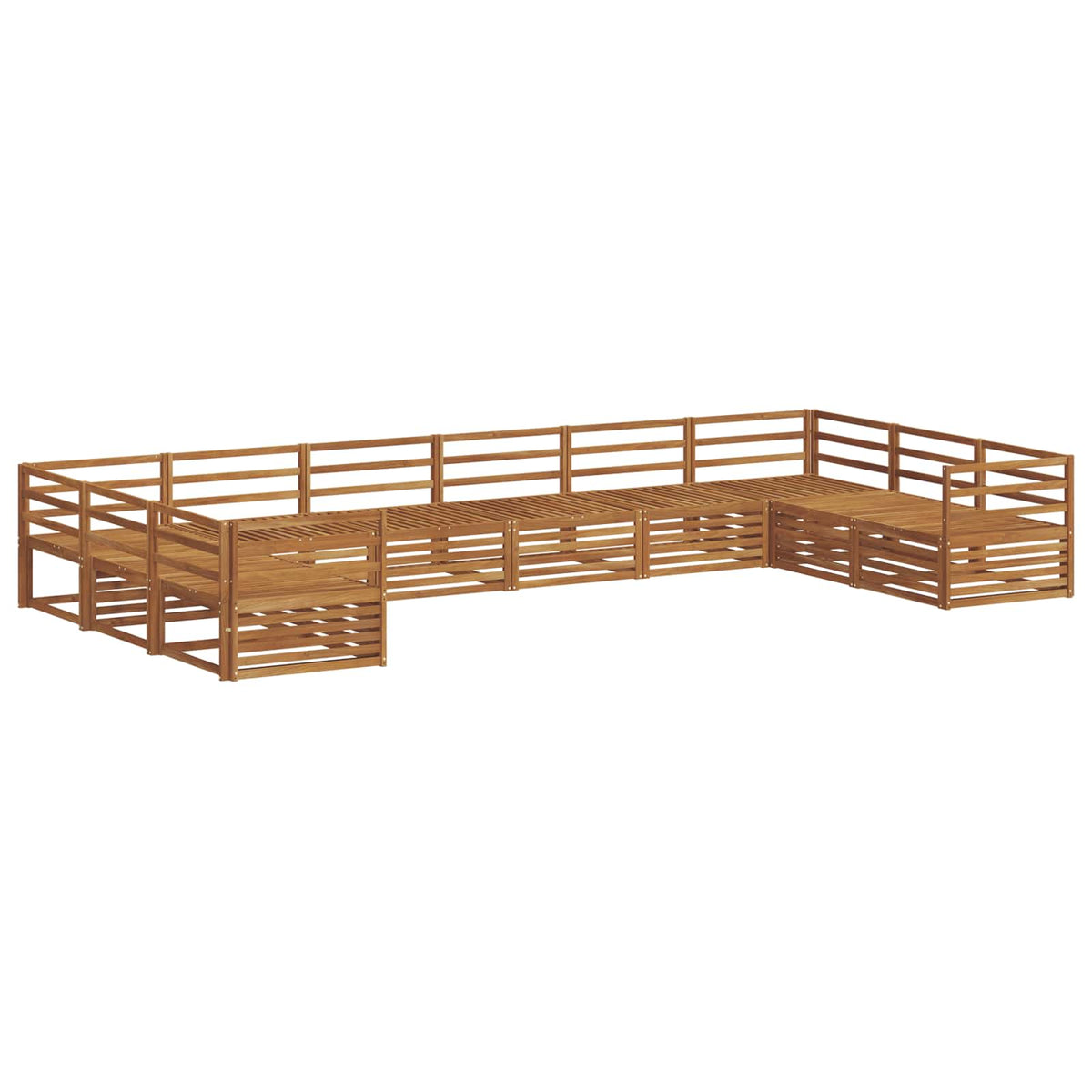 vidaXL Sofa-Sets 10 pcs Naturel Massief Acaciahout