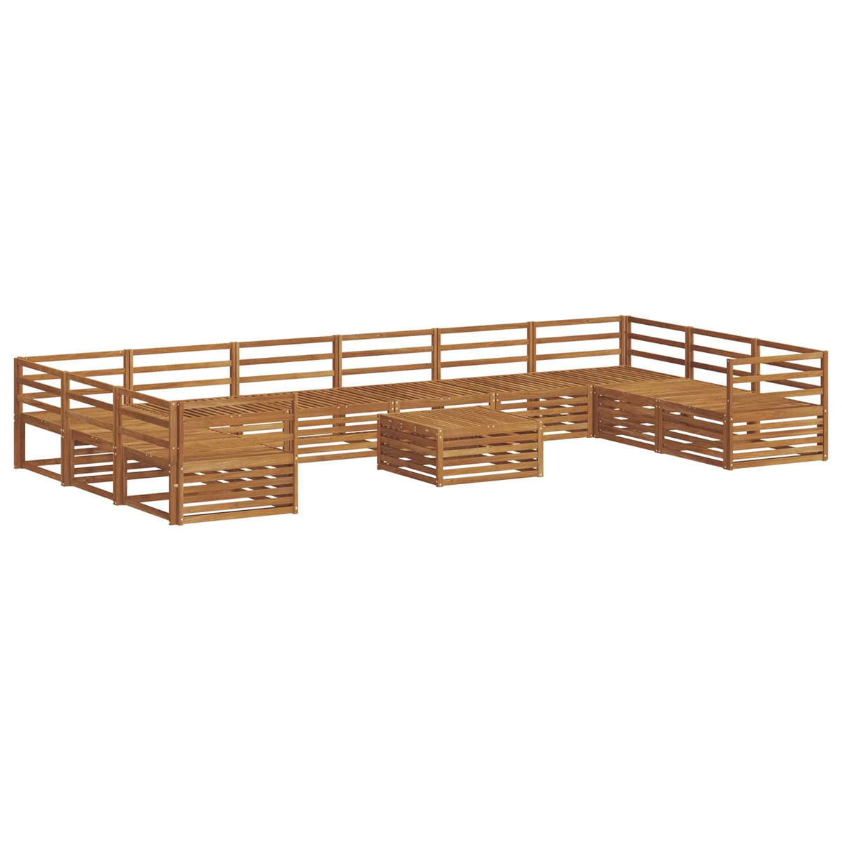 vidaXL Sofa-Sets 11 pcs Naturel Massief Acaciahout