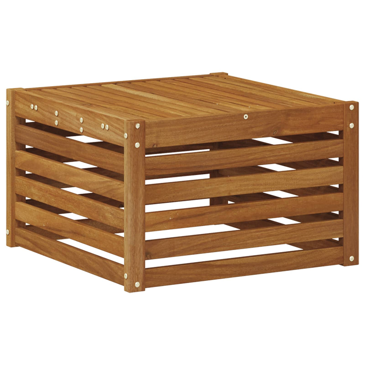 vidaXL Sofa-Sets 7 pcs Natuurlijk en Crème Massief Acaciahout